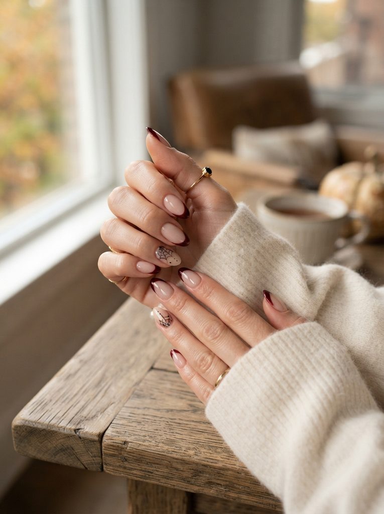 Oxblood French Tips