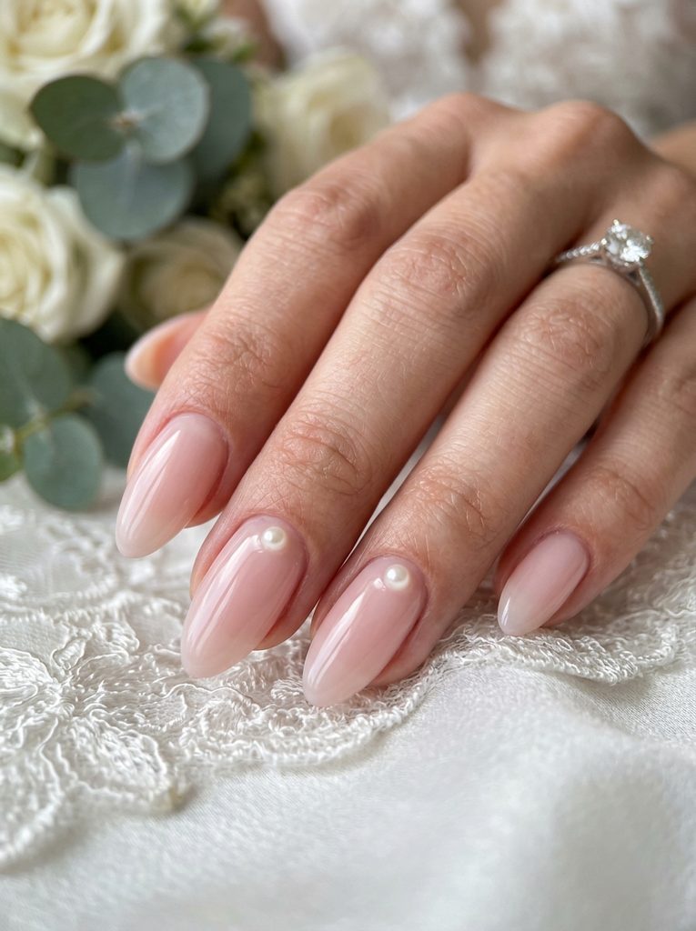 Pearl Accent Nails