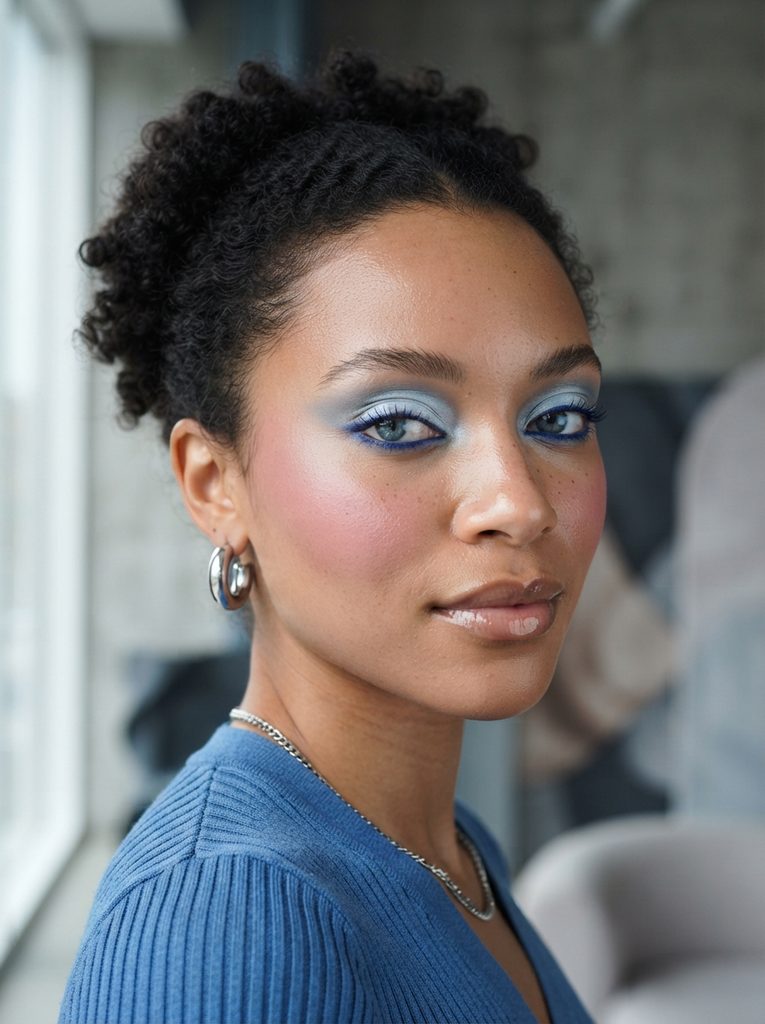 Blue Eyeshadow Inspo With a Monochromatic Blue Look
