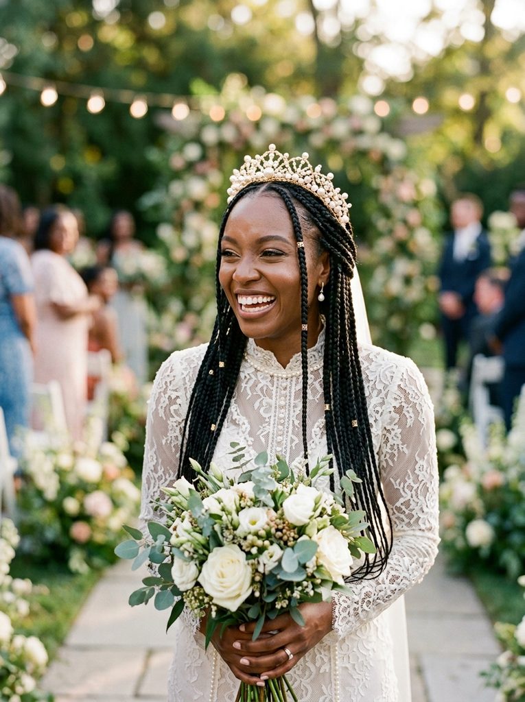 Fulani Braids With a Pearl Crown