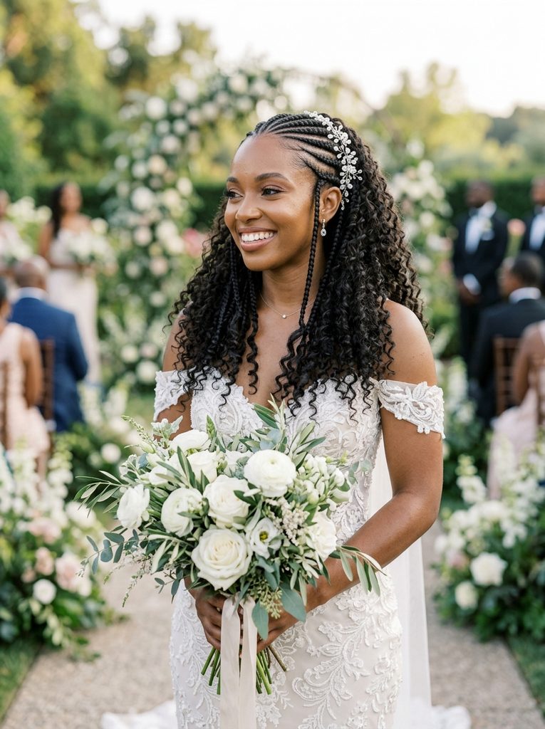 Fulani Goddess Braids With a Crystal Hair Vine