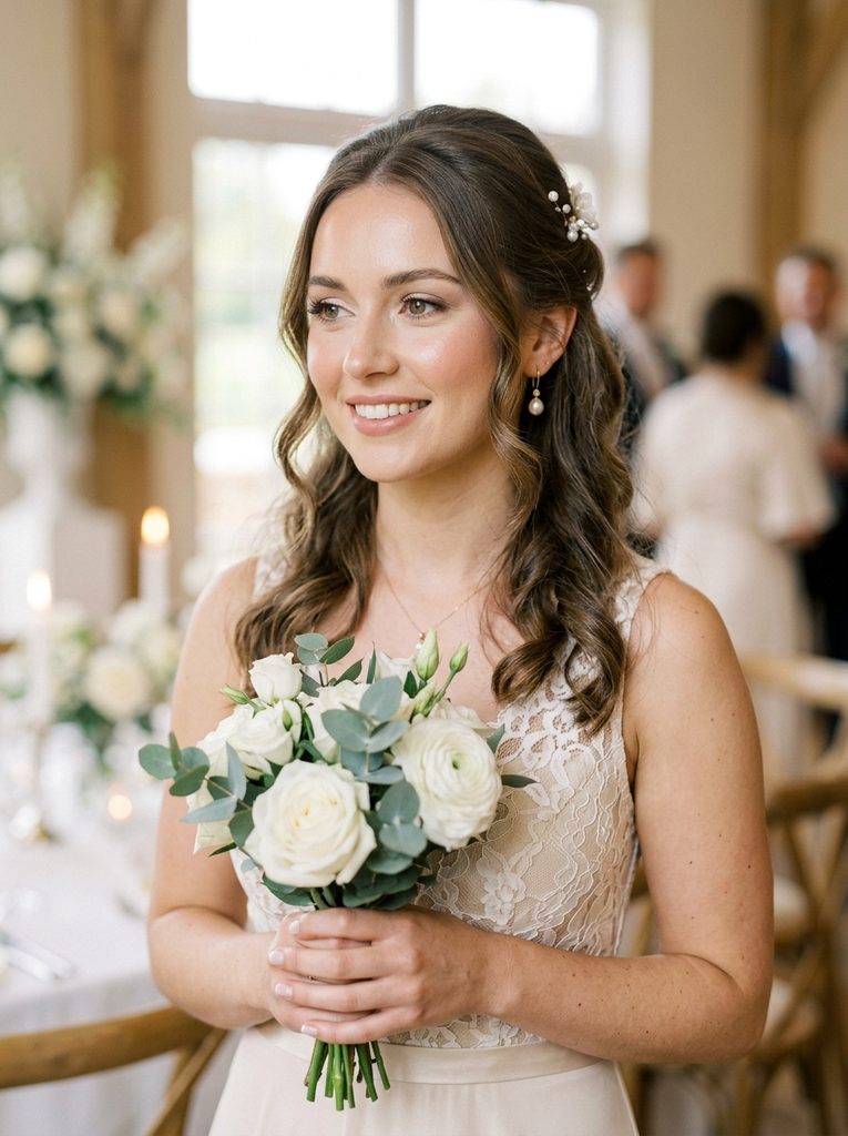 Bridal Makeup-Inspired Bridesmaid Look With Soft Definition