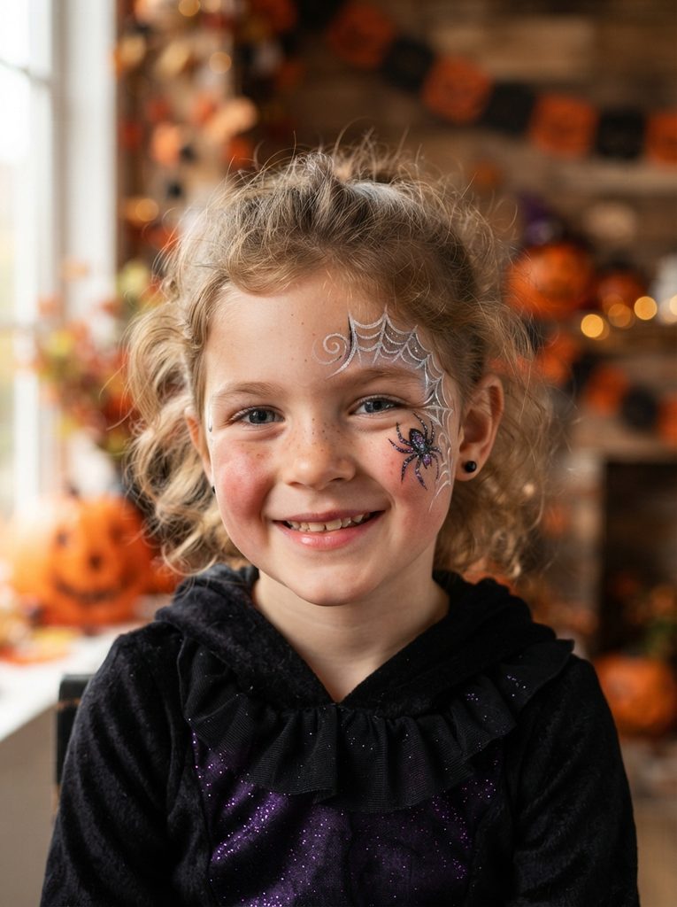 Easy Face Paints for Kids: Friendly Spider Design