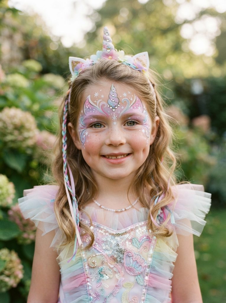 Halloween Face Painting Kids: Magical Unicorn Design