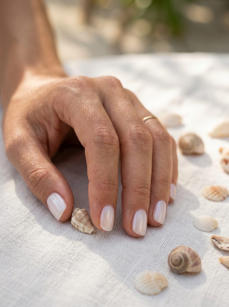 Sheer Coconut White With Pearl Glow