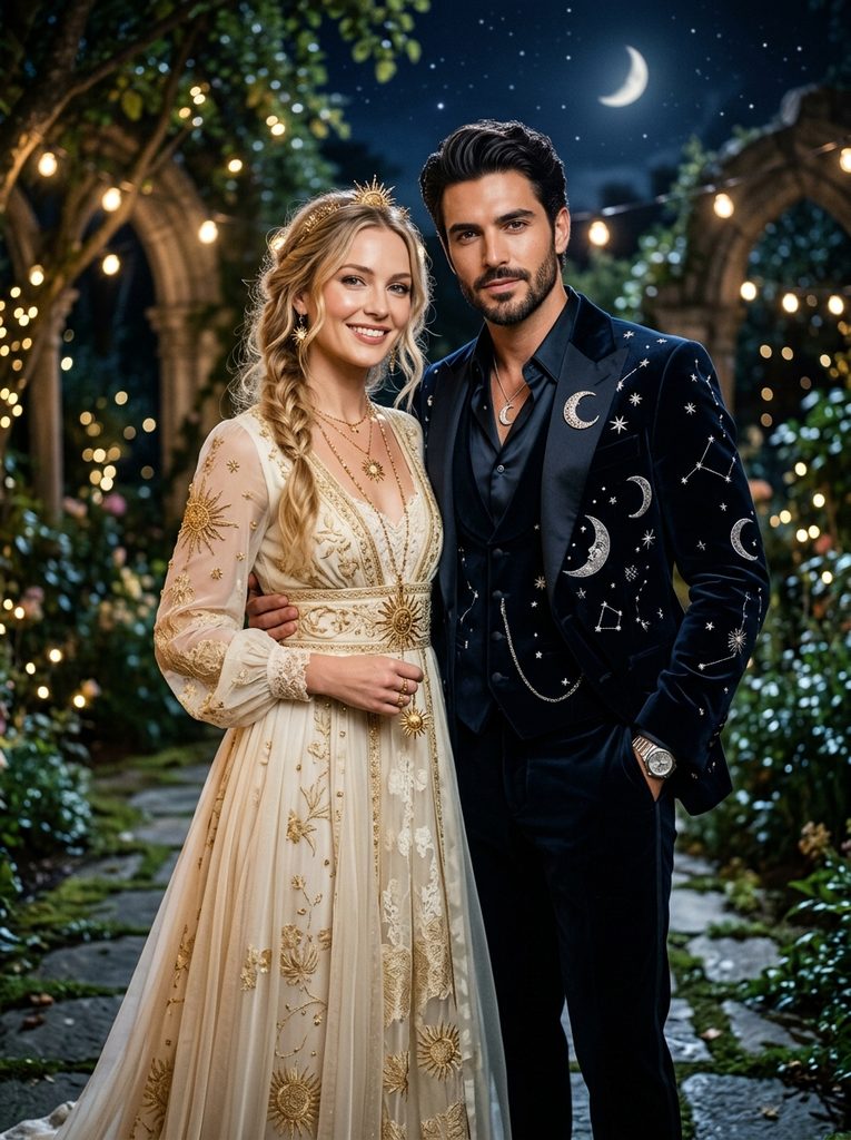 Unique Couple Halloween Costumes With a Day and Night Theme