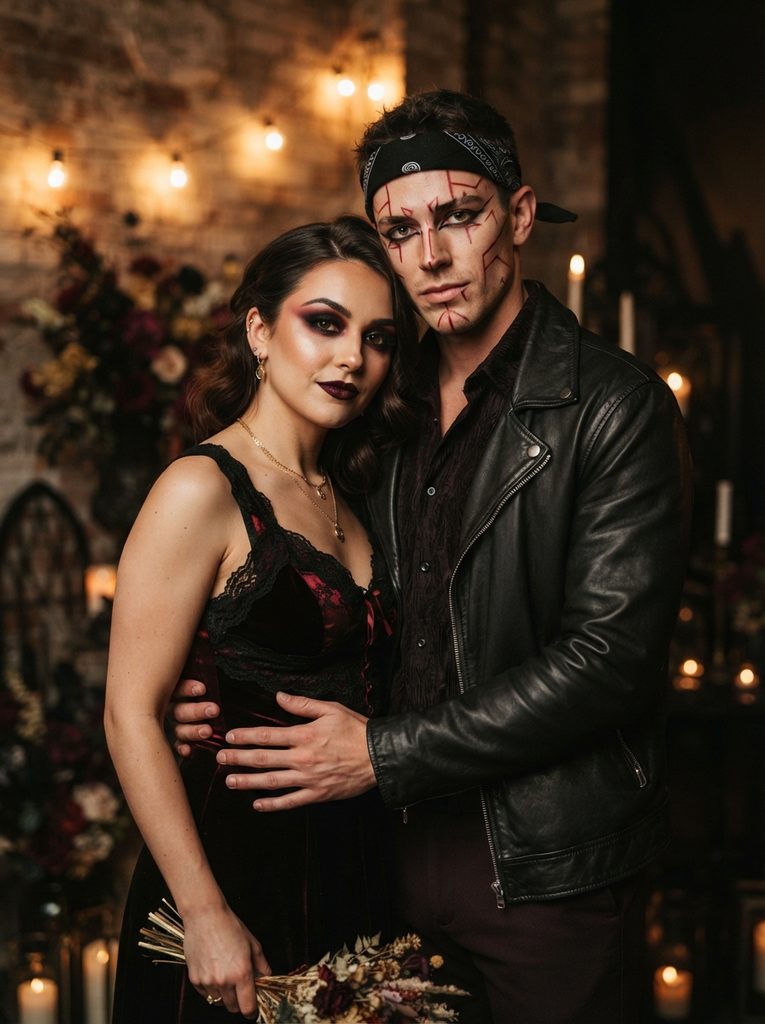 Couple Halloween Makeup Inspired by a Dark Doll and Puppet