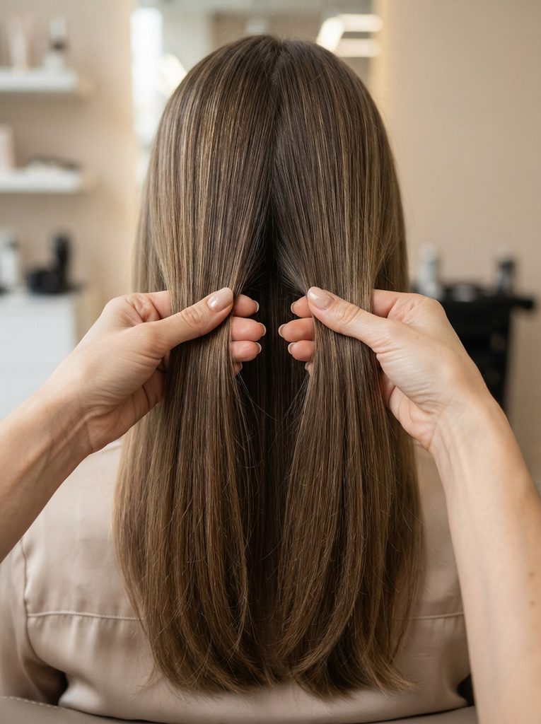 Divide Your Hair Into Two Sections