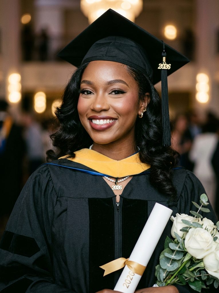 Hollywood Glam Makeup for a Classic Graduation Look