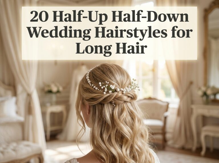 Half-Up Half-Down Wedding Hairstyles for Long Hair