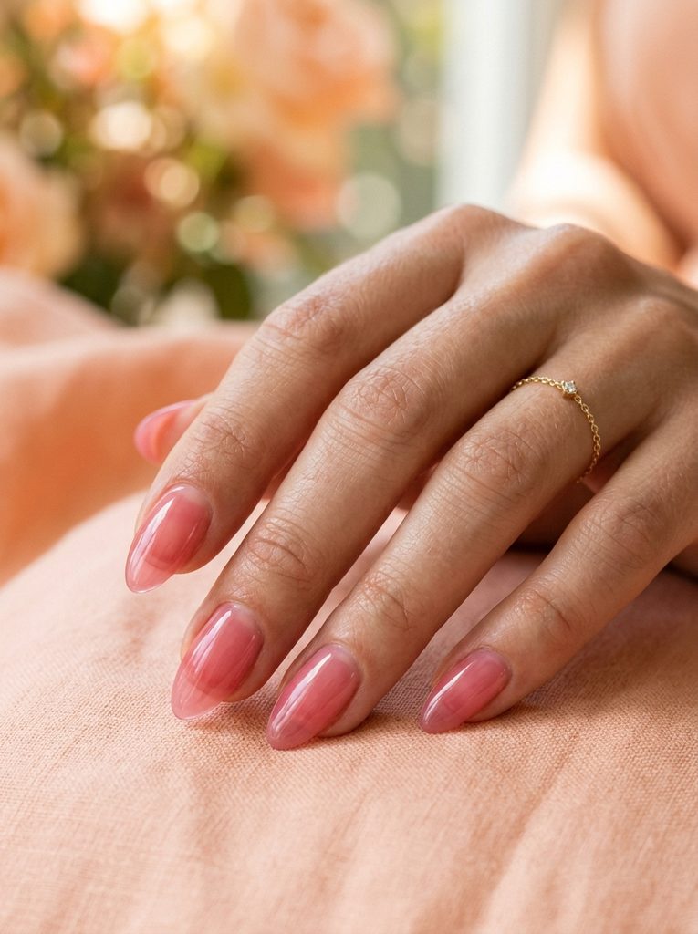 Pink Jelly Nails
