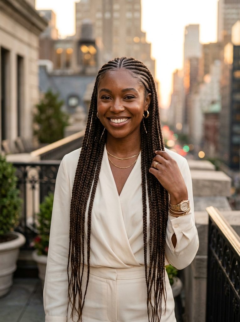 Ghana-Inspired Cornrows With Long Length