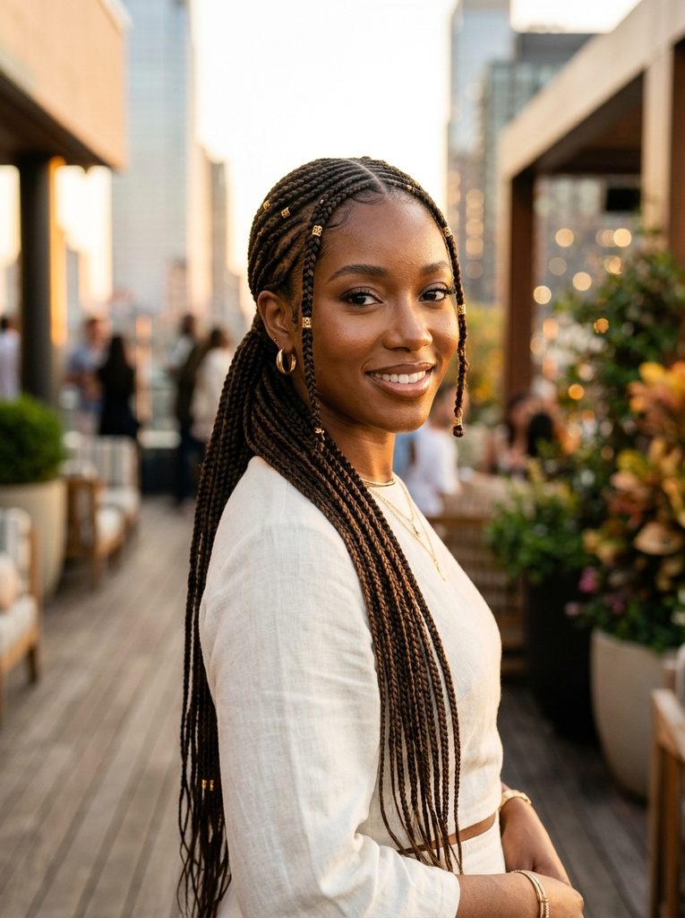 Fulani Braids With Wooden Beads