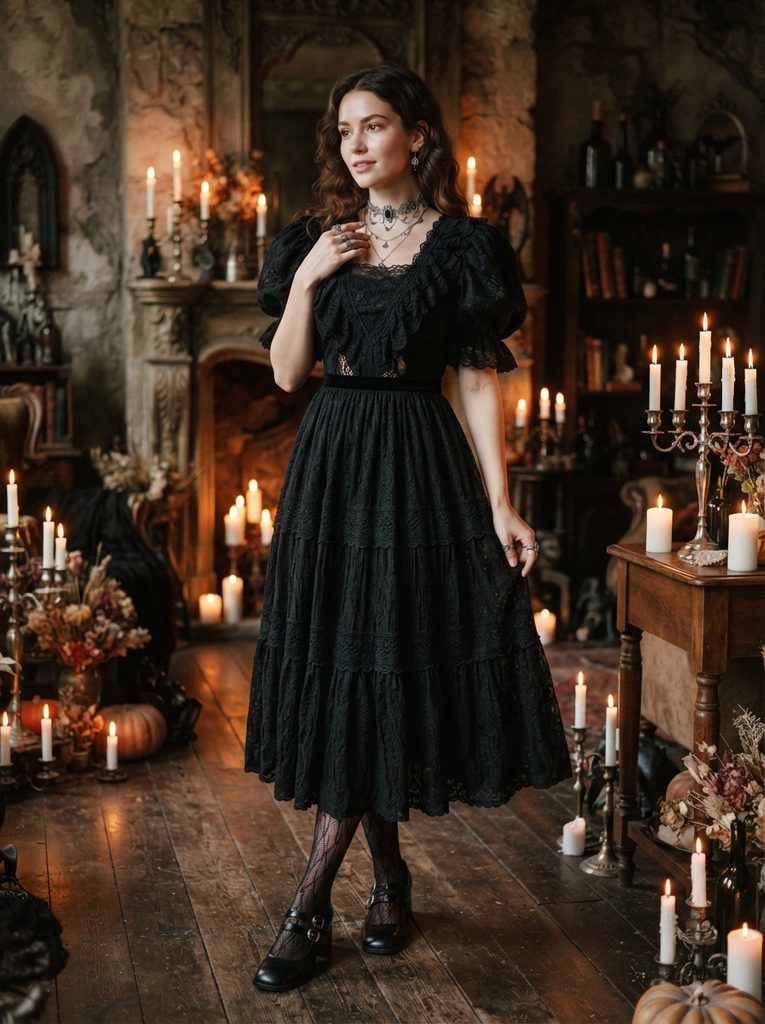 Halloween Dress With a Romantic Gothic Aesthetic