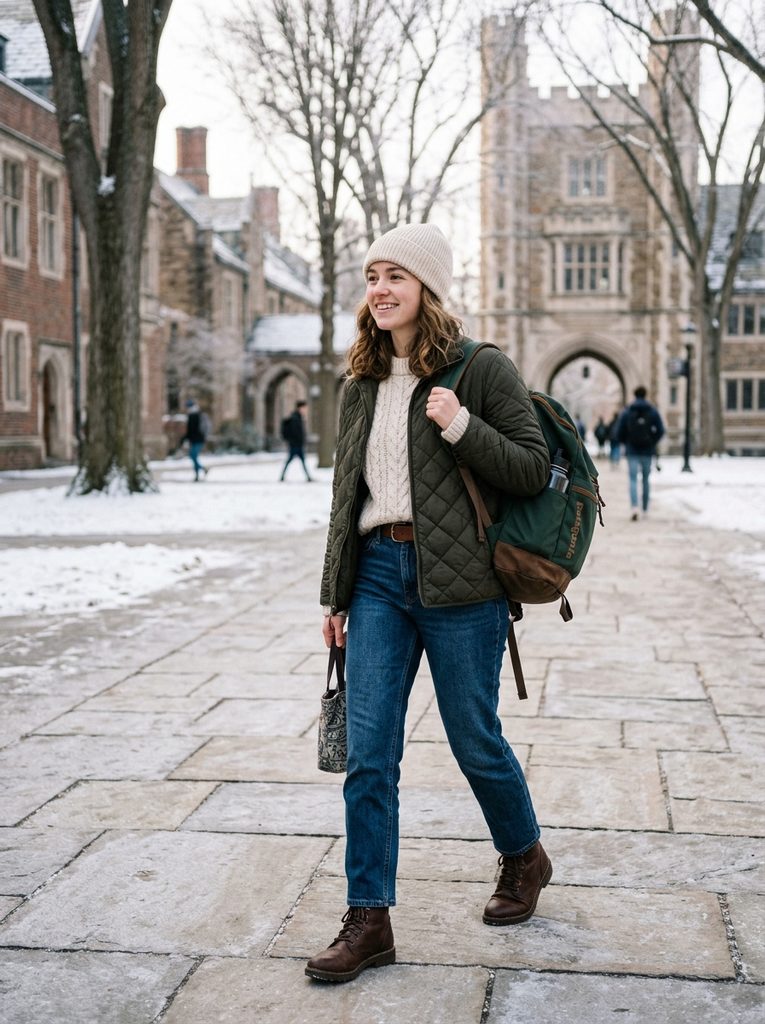 Winter First Day of School Outfits With Layered Basics
