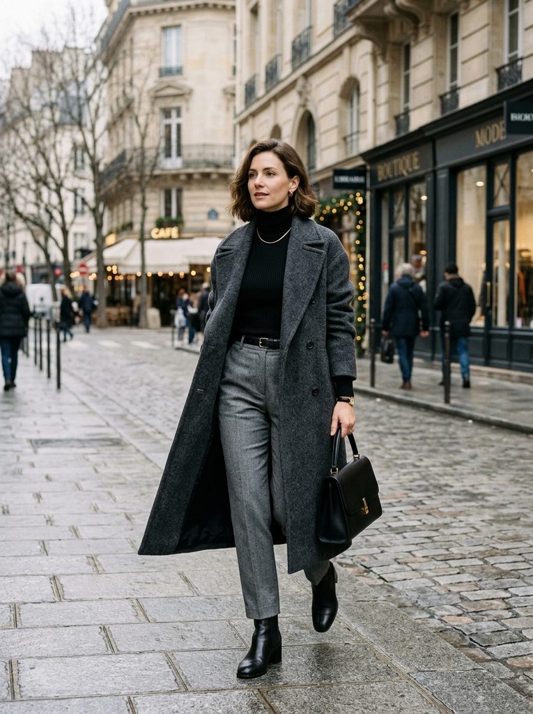 Outfits to Wear With Turtleneck Sweaters and Tailored Pants