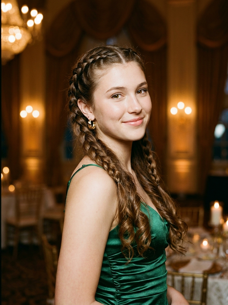 Double Dutch Braids Melting Into Loose Curls