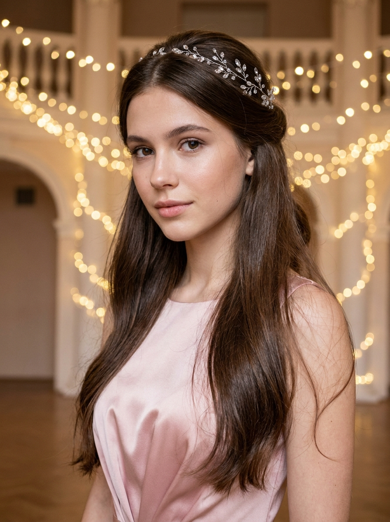 Crystal Vine Half-Up Hairstyle