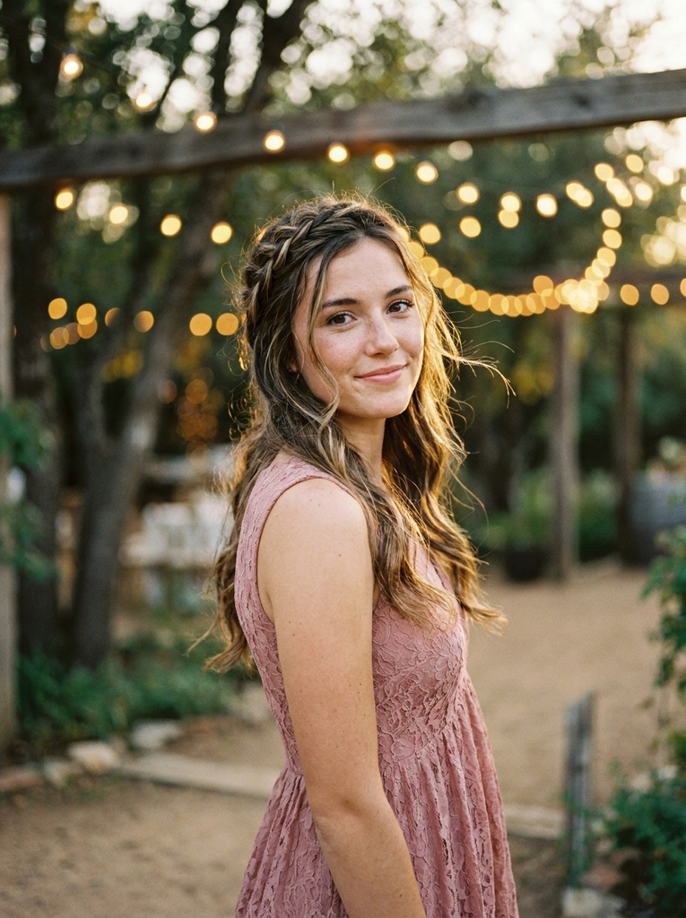 Soft Boho Half-Up Braids With Textured Hair