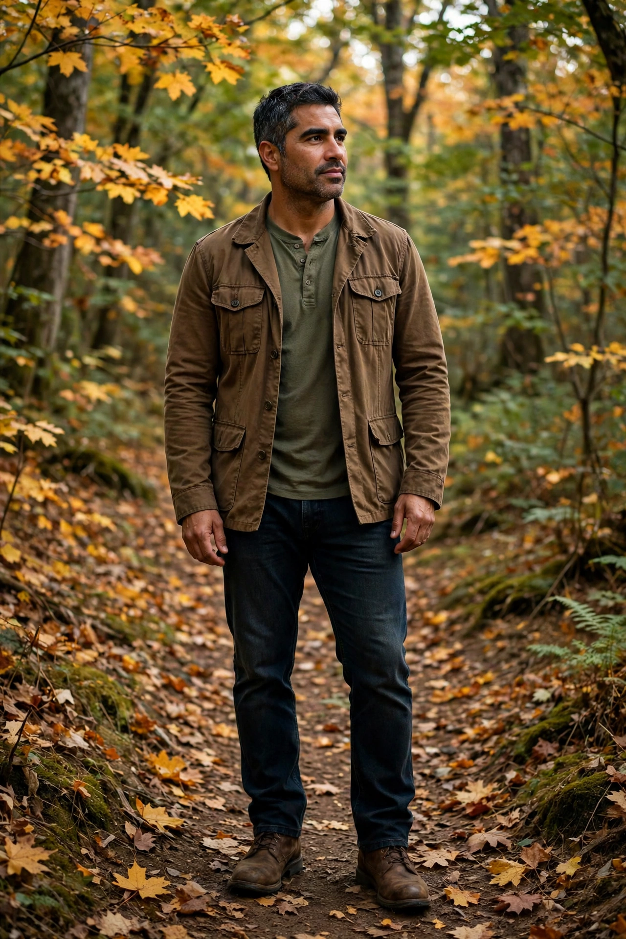 Brown field jacket outfit
