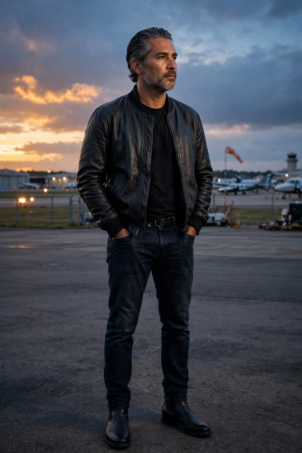 Chelsea boots with bomber jacket