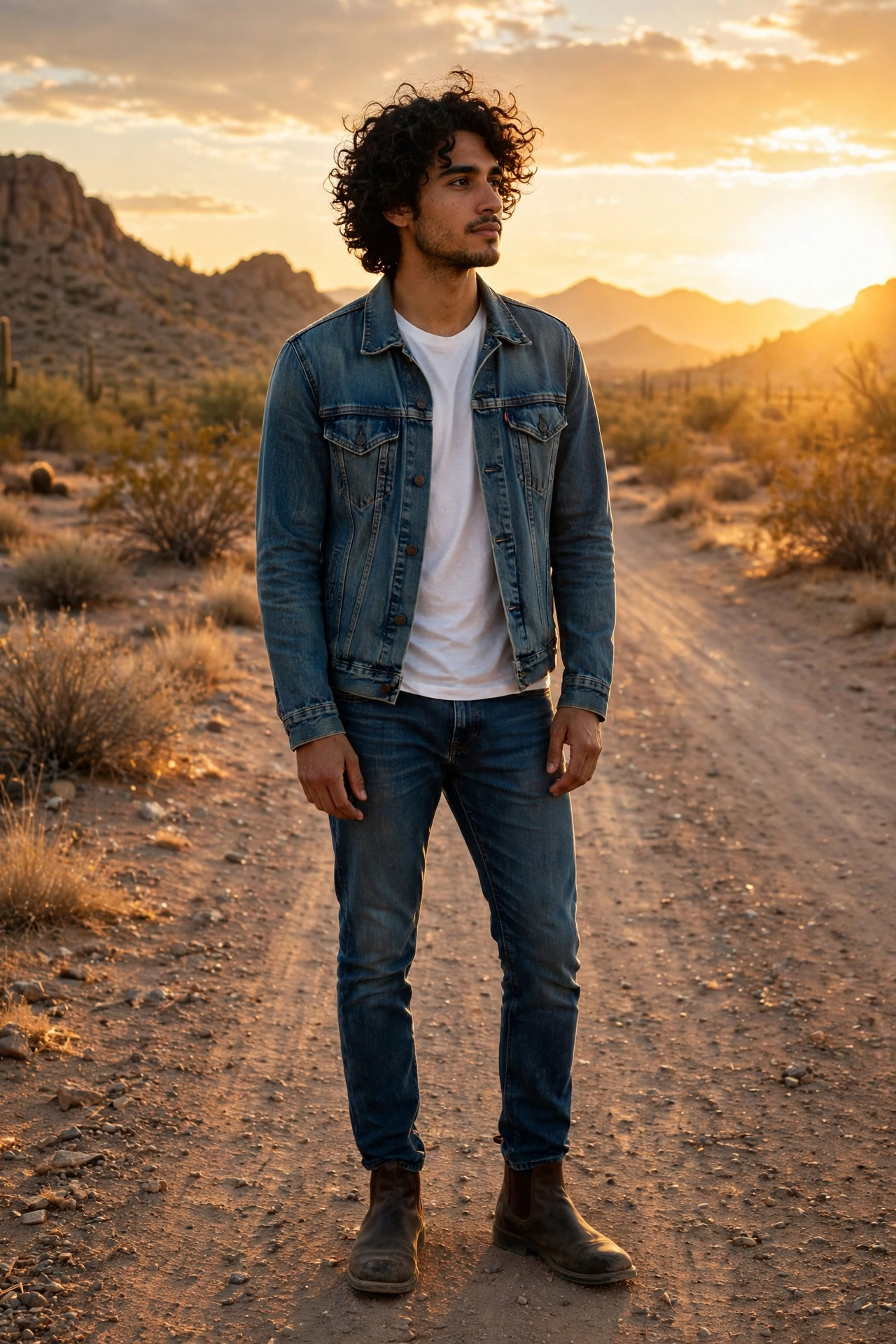 Chelsea boots with denim jacket