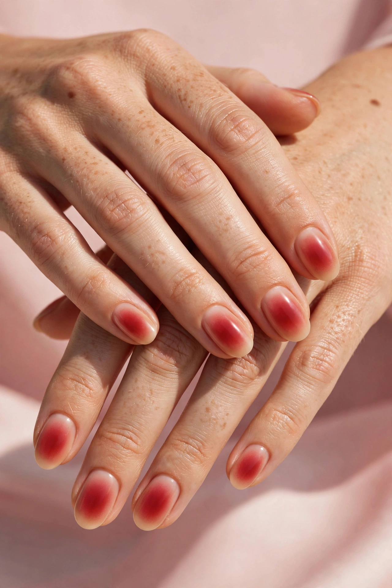 Cherry aura nails