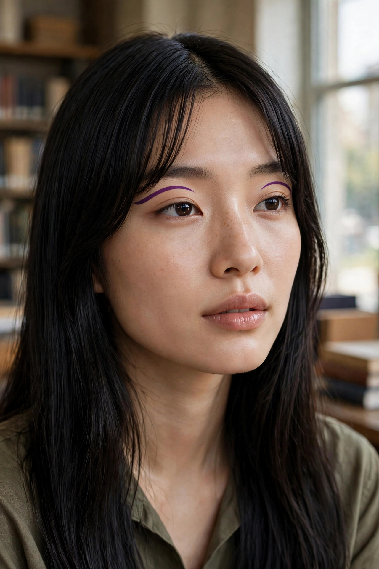 Plum graphic eyeliner design