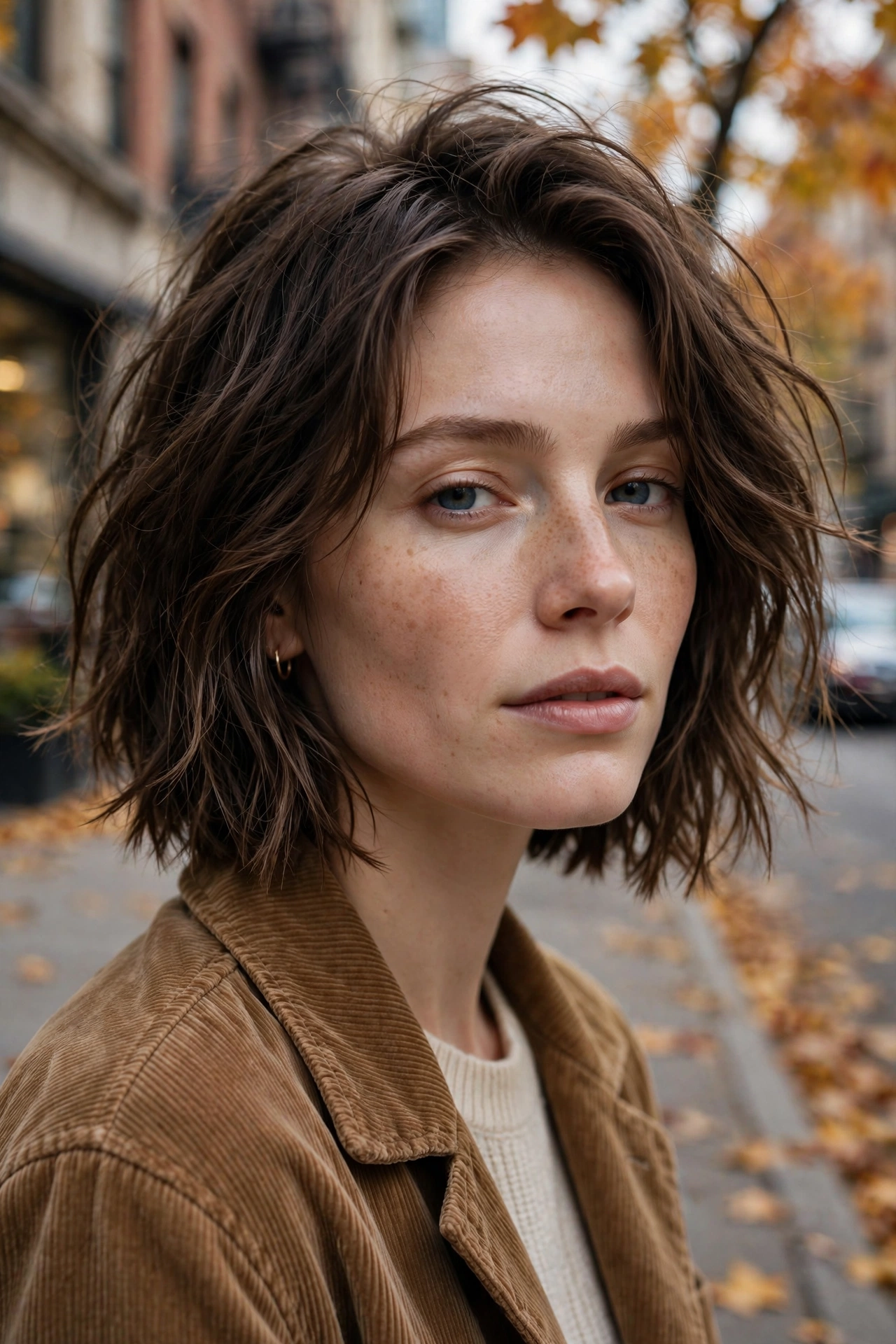 Textured bob haircut for fall