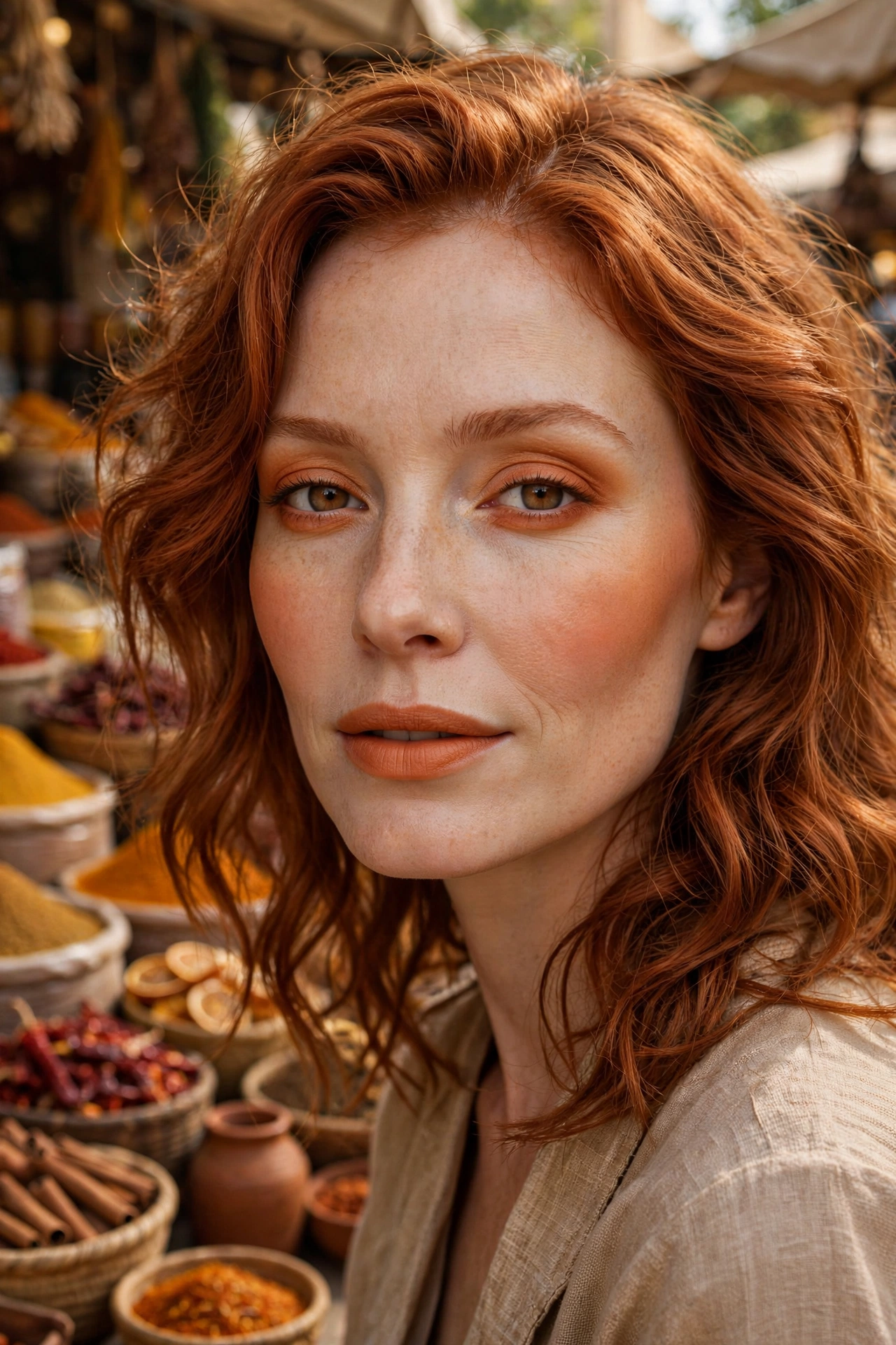 Pumpkin spice monochrome makeup