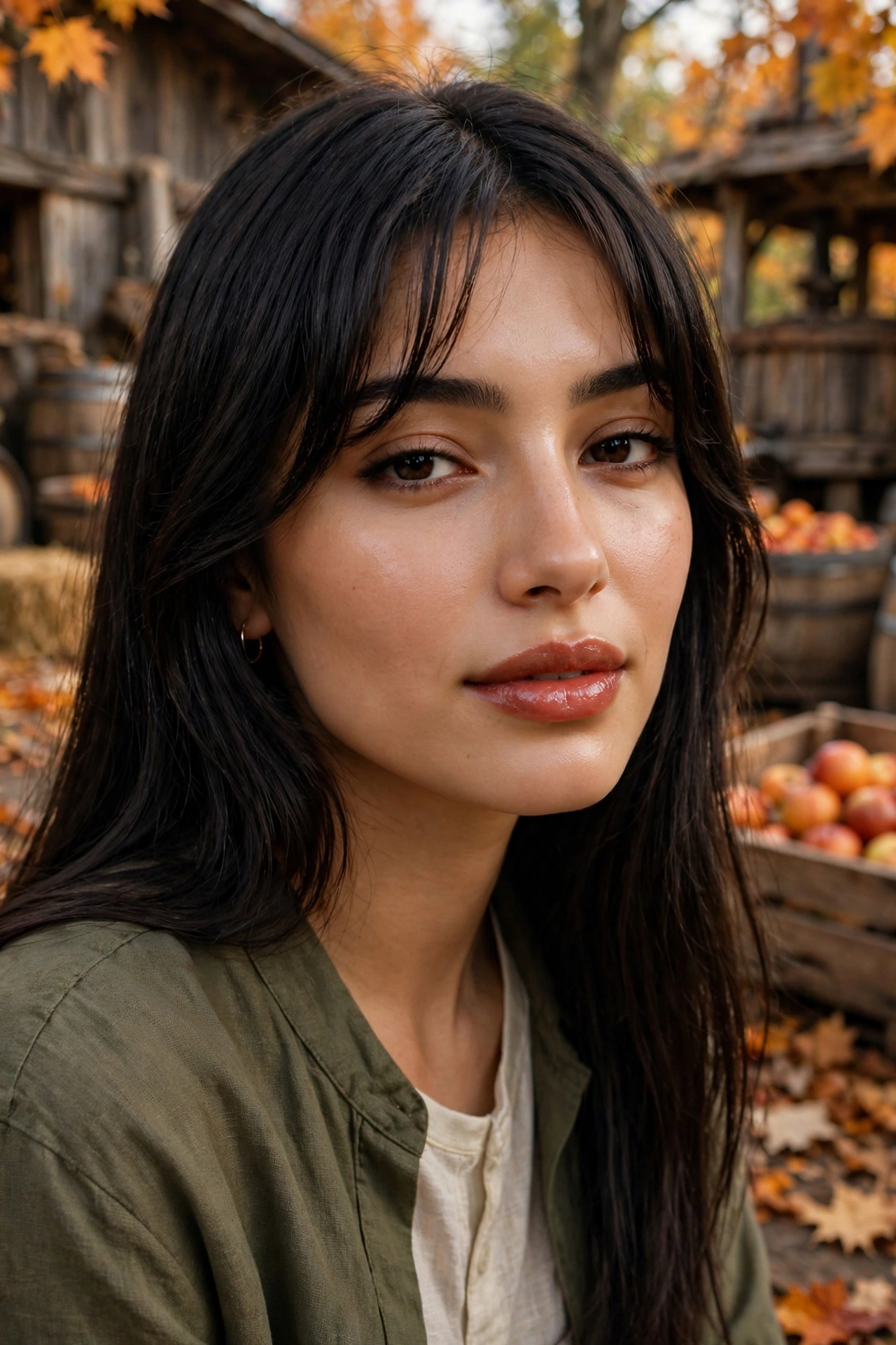 Cider stained lips
