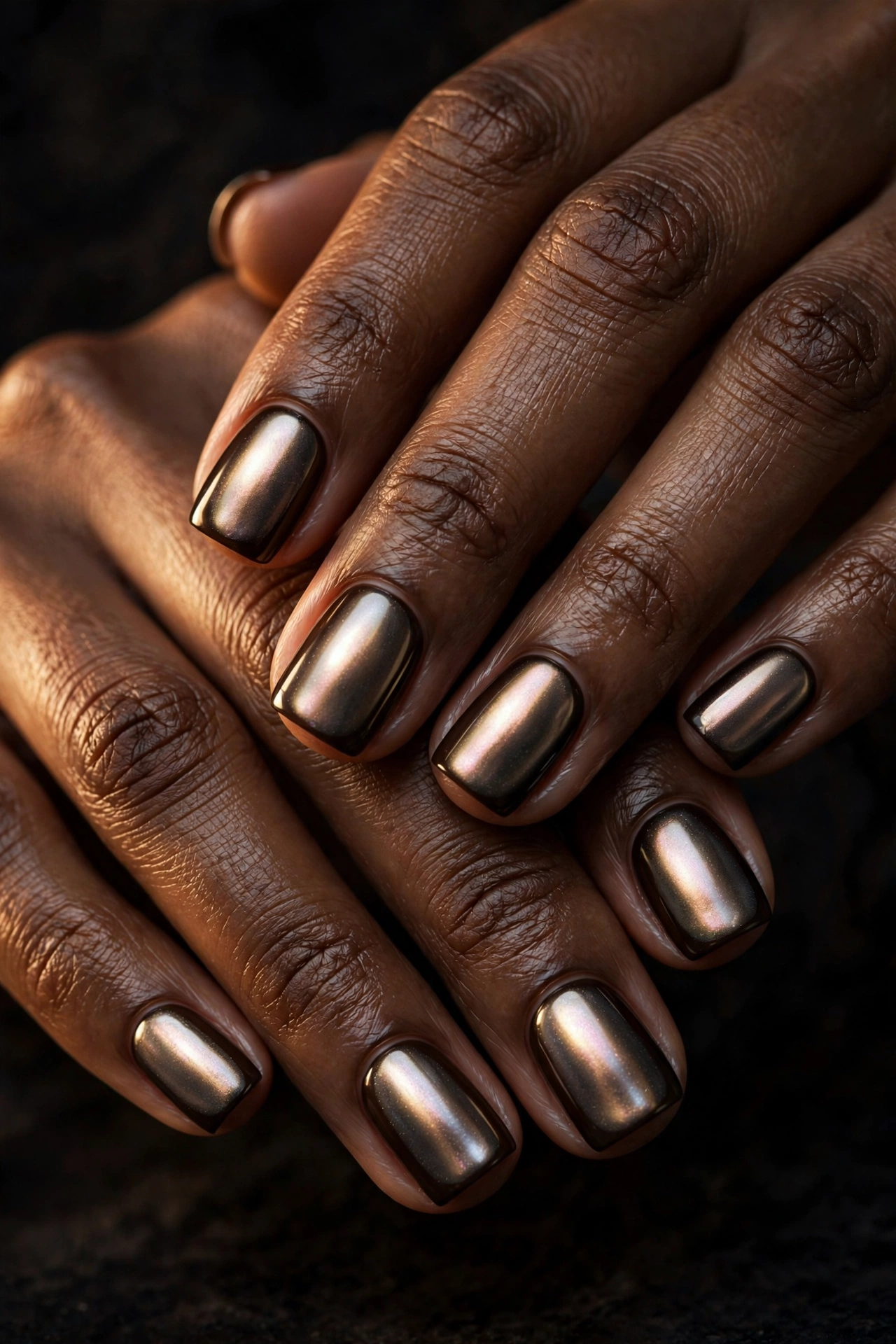 Espresso glazed donut nails
