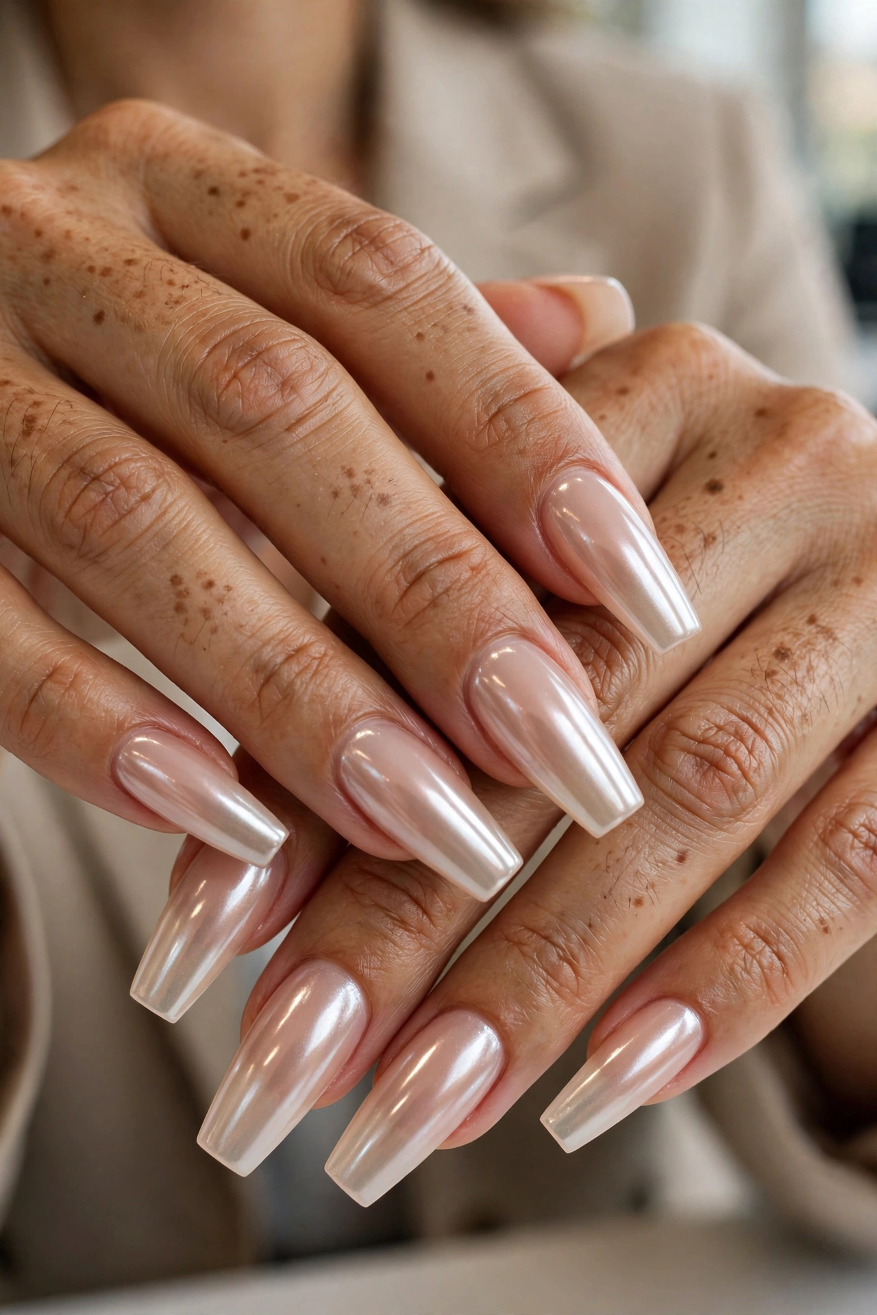 Nude glazed coffin nails