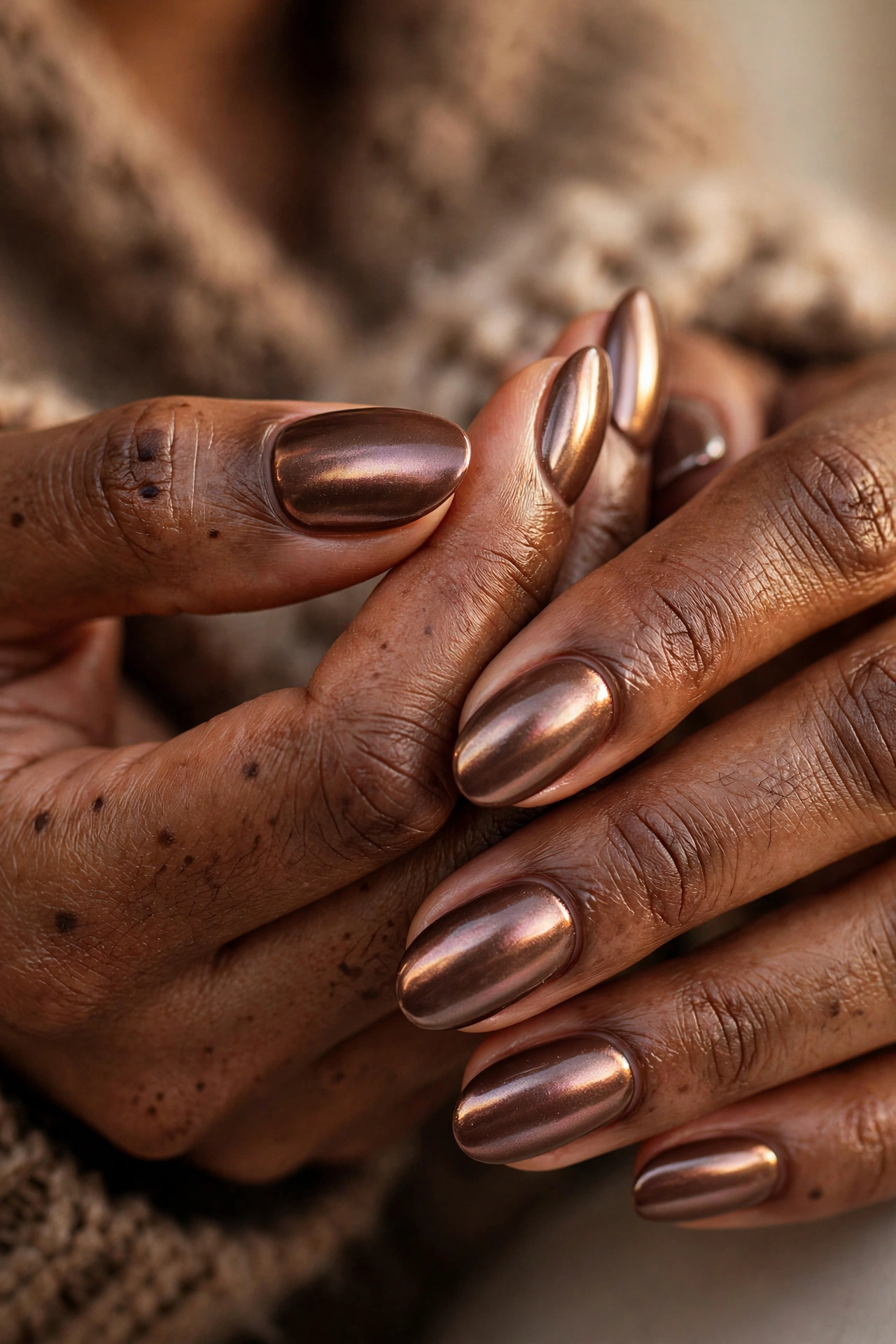 Chocolate glazed donut nails