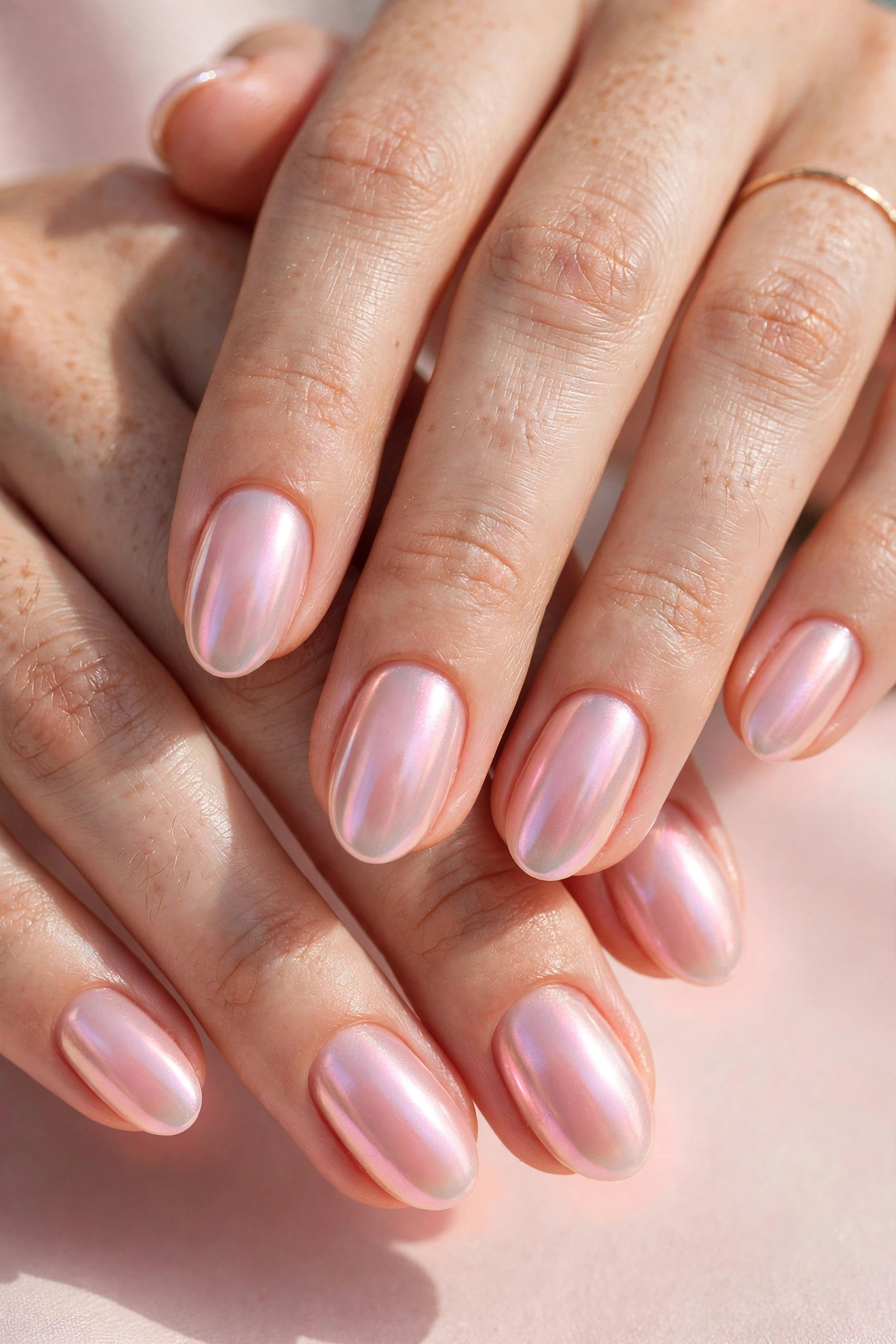 Glazed aura nails