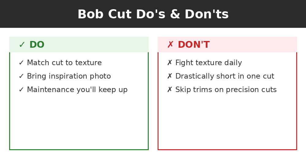 Do's and don'ts infographic