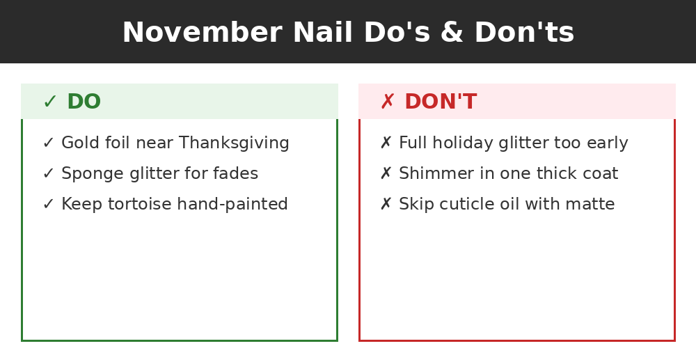 Do's and don'ts infographic