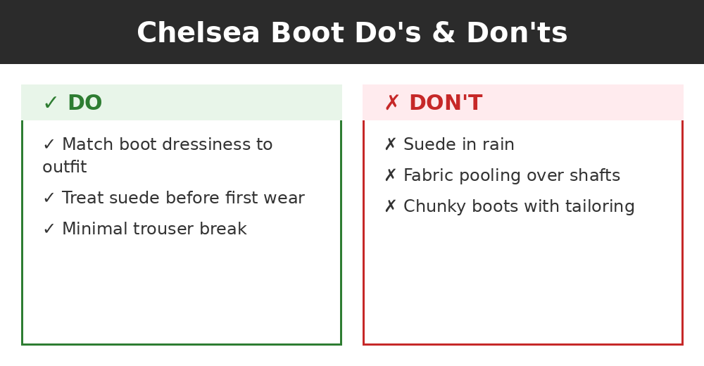 Do's and don'ts infographic
