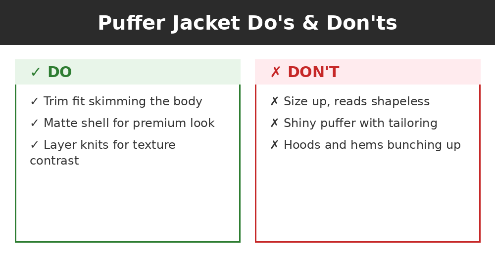 Do's and don'ts infographic