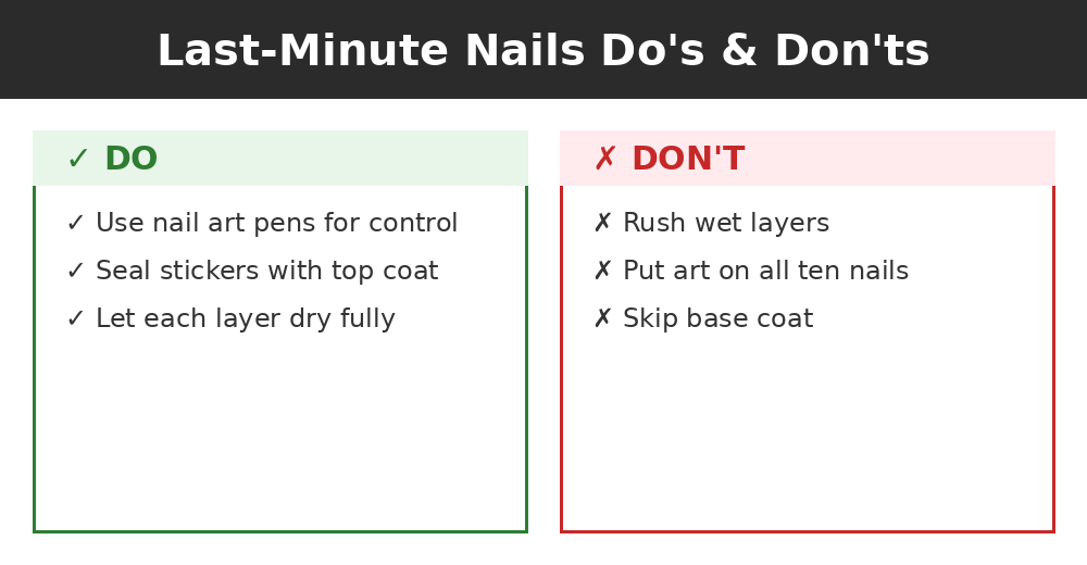 Do's and don'ts infographic