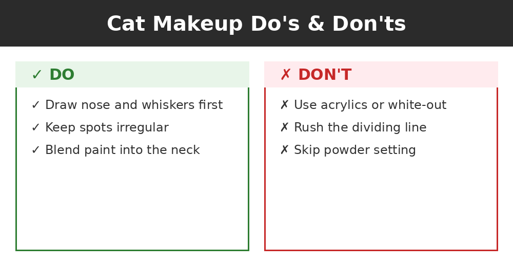 Do's and don'ts infographic