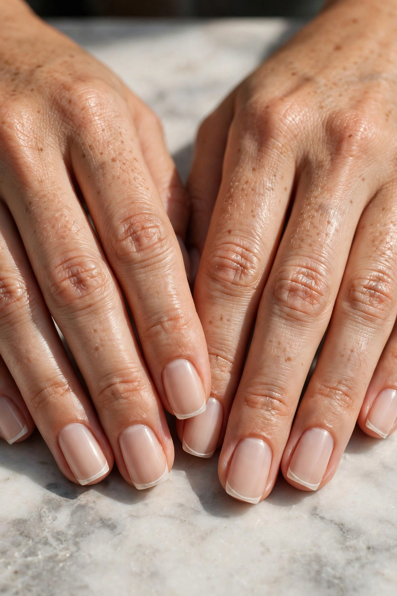 Micro french minimalist nails