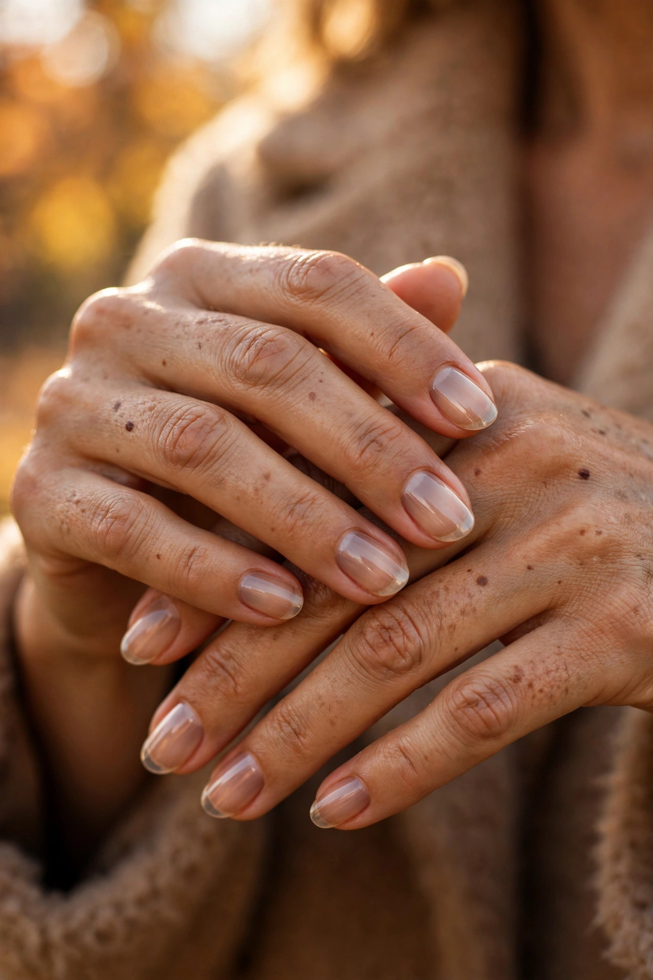 Sheer espresso wash minimalist nails