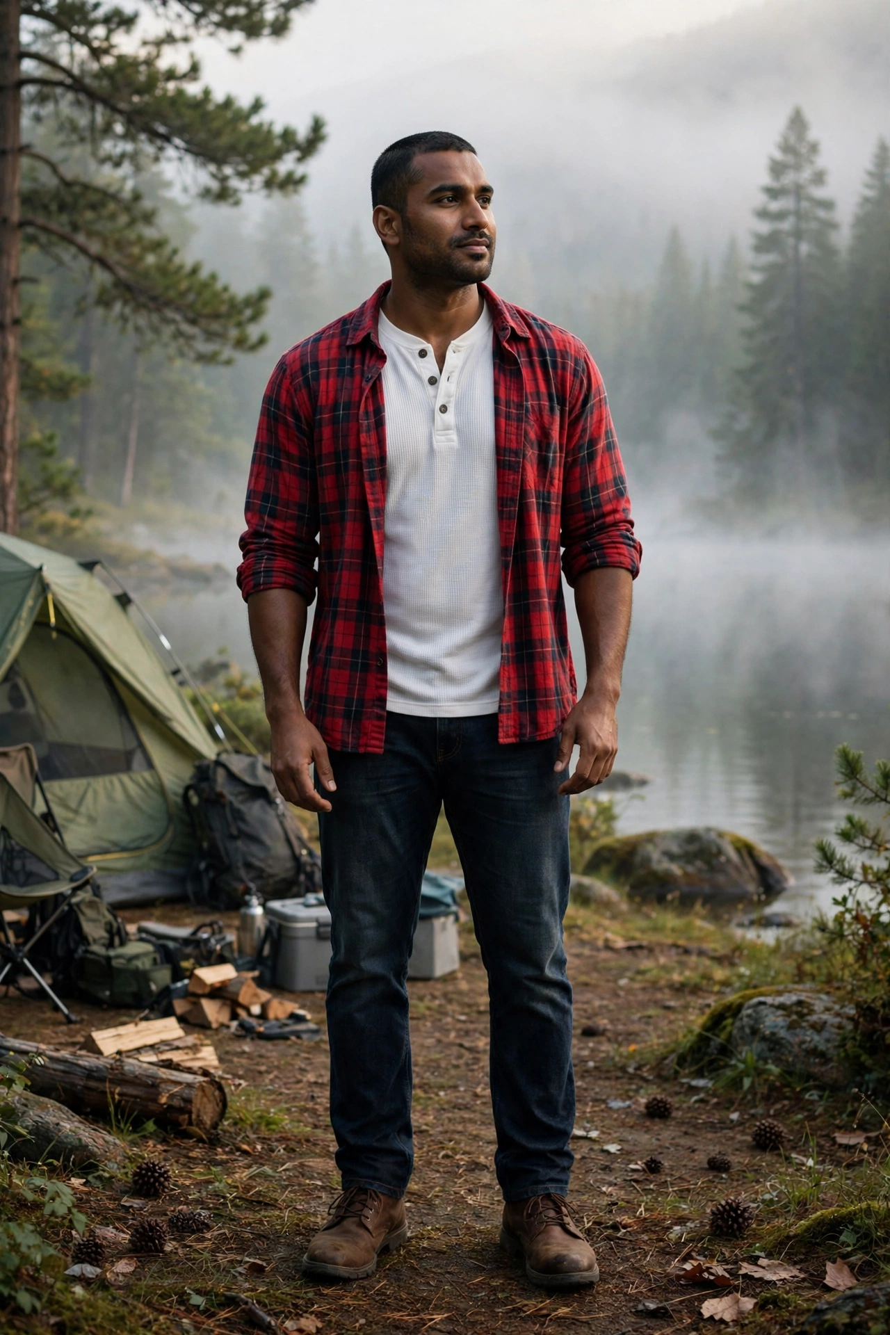 Red flannel over thermal