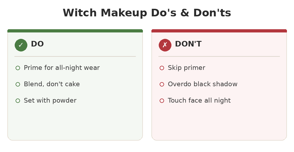 Witch makeup dos and don'ts